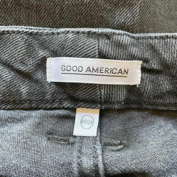 Good American Good Classic Jeans Skinny Fit Stretch Black Size 00 24 NEW - Picture 8 of 10